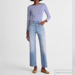 NWT Madewell Perfect Vintage Wide-Leg Crop Jean 29P